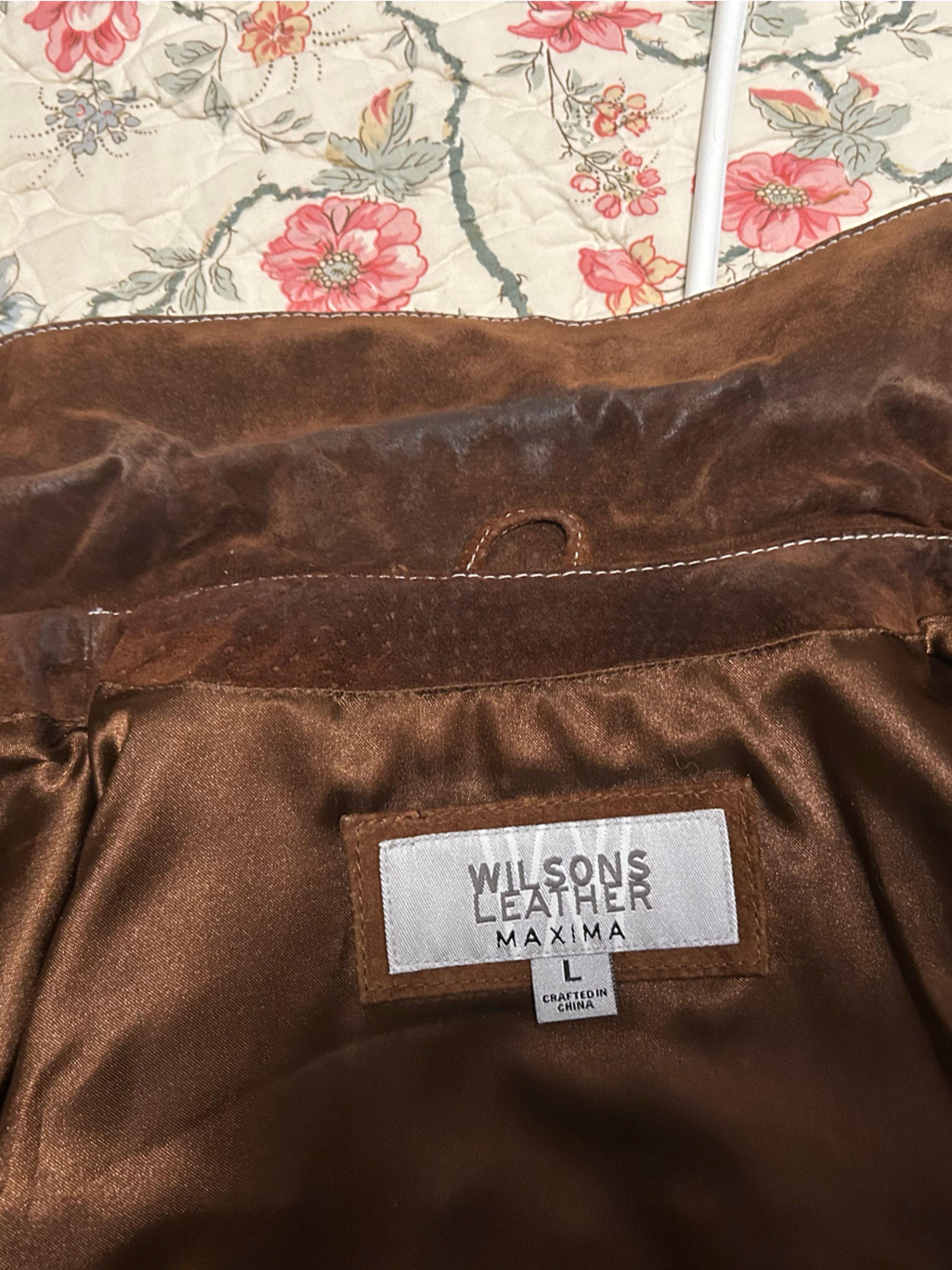 Vintage Wilsons Leather Brown Suede Lightweight Zip Jacket — image 6 of 6